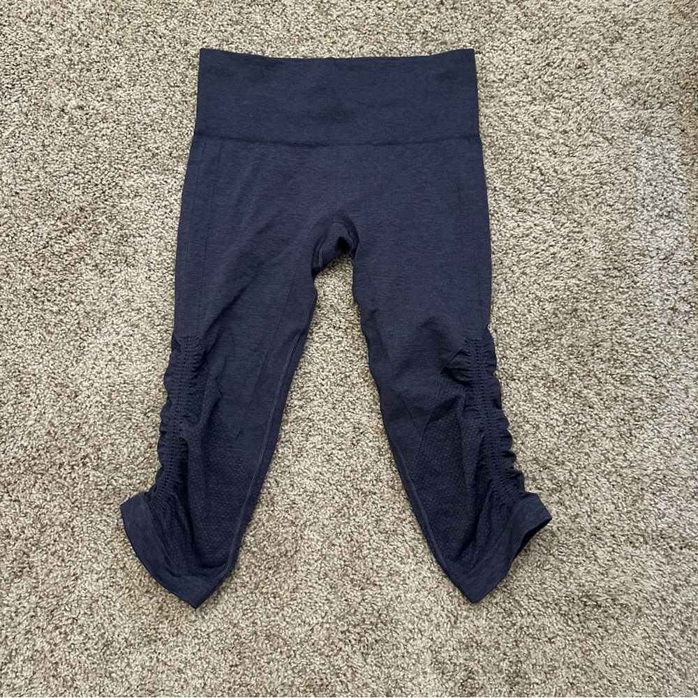 Lululemon In The Flow Crop II Navy Inkwell Leggings Tights - Picture 2 of 4